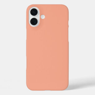 Peach Light Orange Pink Solid Custom Color Gift iPhone 16 Plus Hülle