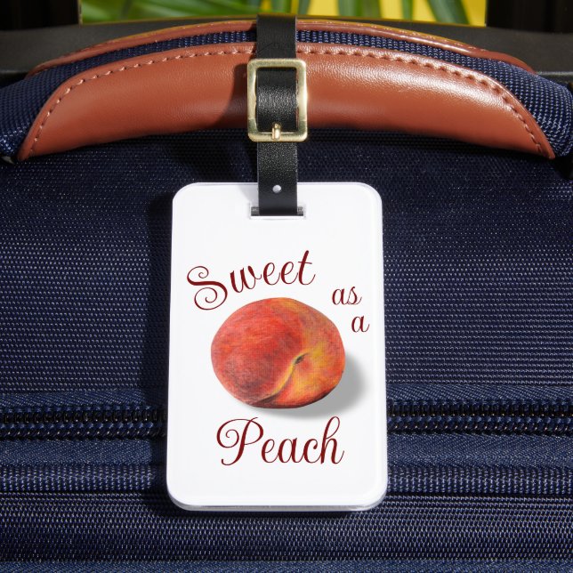 Peach Luggage Tag Gepäckanhänger (Vorderseite Insitu 2)