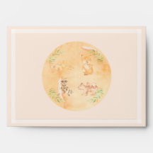 Peach Mama and Baby Animals Envelopes