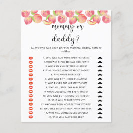 PEACH Mama oder Papa Baby Dusche Spiel