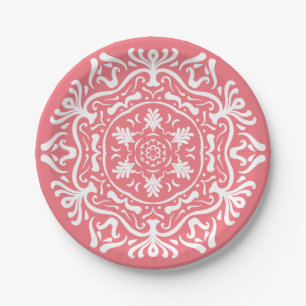 Peach Mandala Pappteller