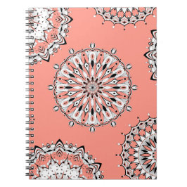 Peach Mandalases 2 SpiralNotebook Notizblock