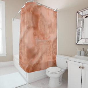 Peach Marble abstrakt Duschvorhang