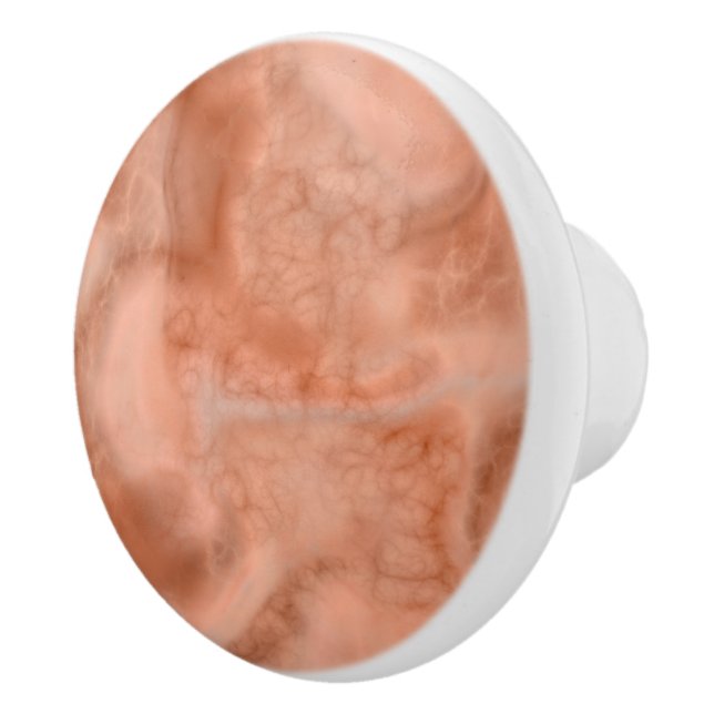 Peach Marble abstrakt Keramikknauf (Rechts)