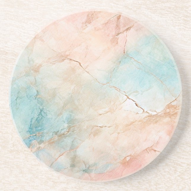 Peach Marbled Getränkeuntersetzer (Vorne)