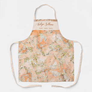 Peach Marmorschön berufliche Schürze