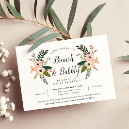 Peach Meadow Brunch & Bubbly Brautparty Einladung