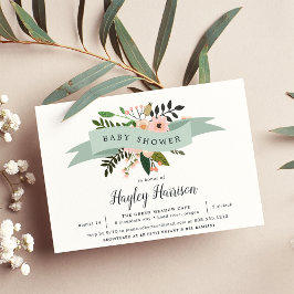 Peach Meadow | Einladung der Babydusche