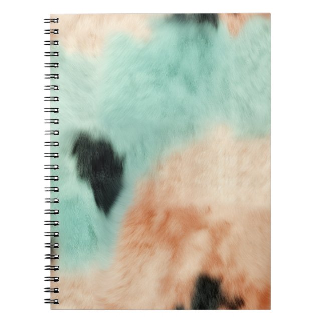 Peach Minze Cream Cowhide Notizblock (Vorderseite)