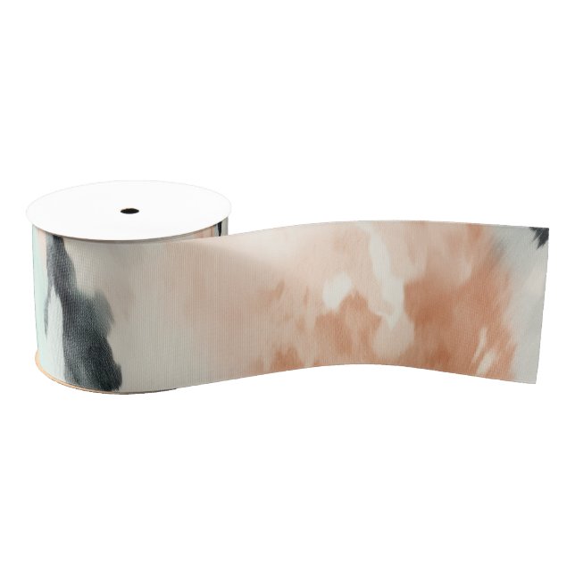 Peach Minze Cream Western Cowhide Ripsband (Spule)