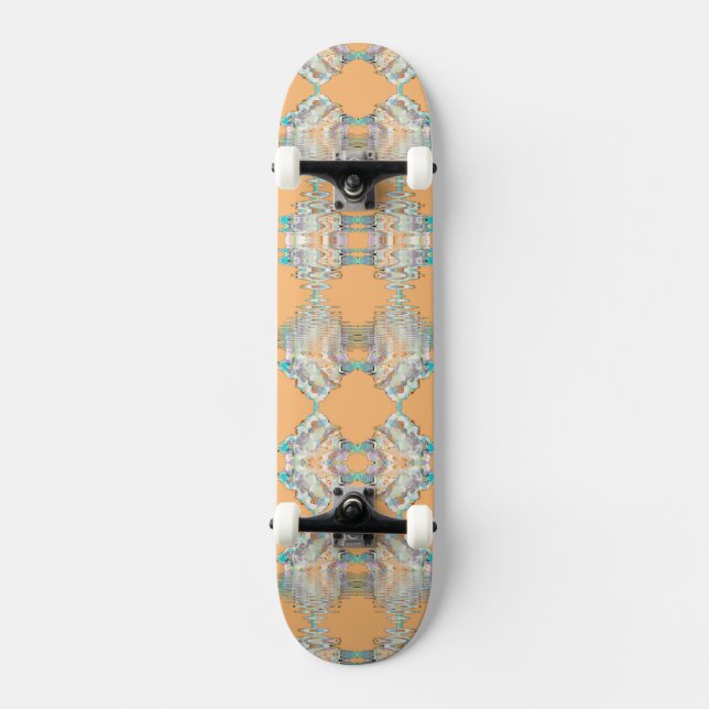 Peach Mirrored Waters Skateboard (Vorderseite)
