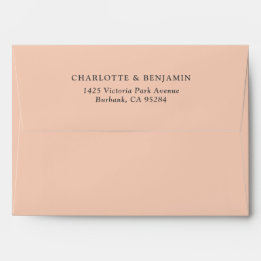 Peach Modern Custom Wedding 5.25x7.25