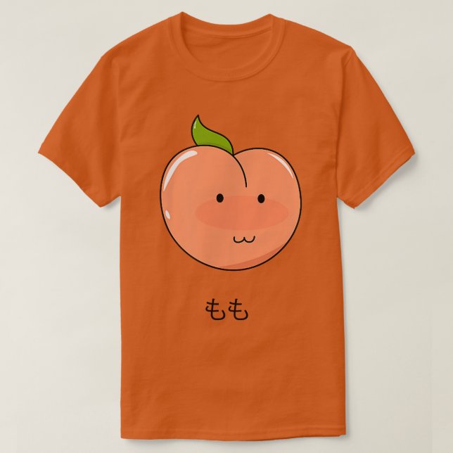 Peach Momo Japanese Kawaii Otaku Style Niedlich Pi T-Shirt (Design vorne)