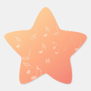 Peach Music Stern-Aufkleber