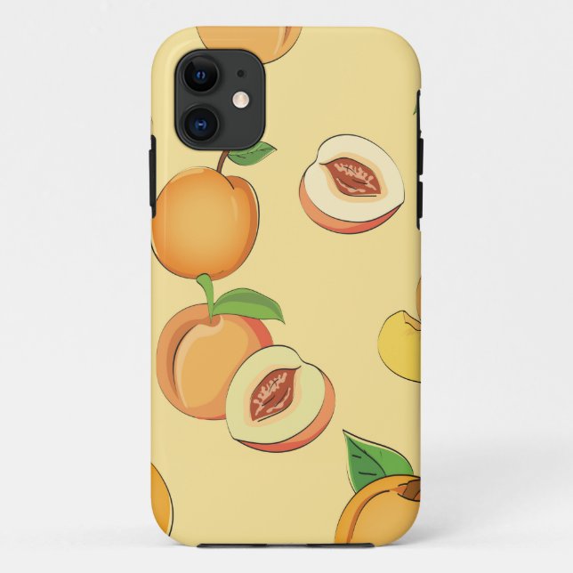 Peach Muster 7 Case-Mate iPhone Hülle (Rückseite)