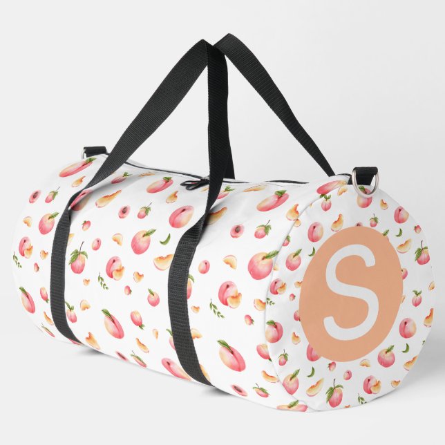 Peach-Muster Duffle Bag (Linke Ecke)