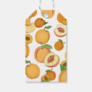 Peach-Muster Geschenkanhänger
