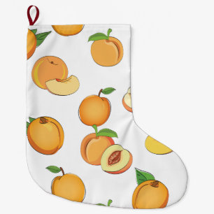 Peach-Muster Großer Weihnachtsstrumpf