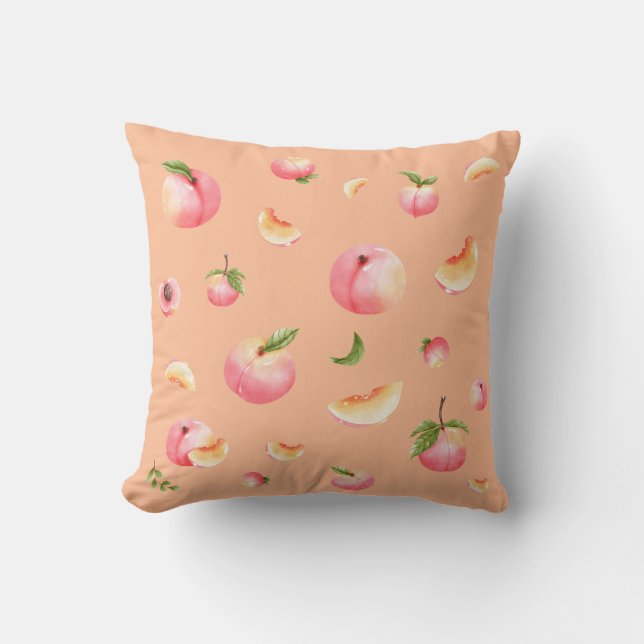 Peach-Muster Kissen (Vorderseite)