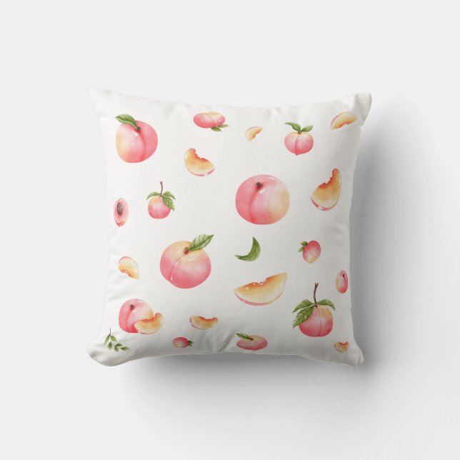 Peach-Muster Kissen (Vorderseite)
