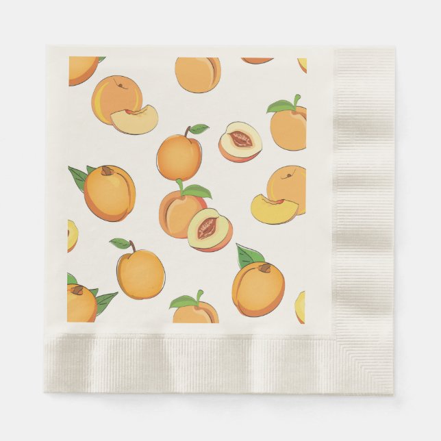 Peach-Muster Serviette (Vorderseite)