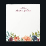 Peach Navy Personalisiert Notepad Stationierung Notizblock<br><div class="desc">Hübschere Notepads im Kleinen Bayleigh Store!</div>