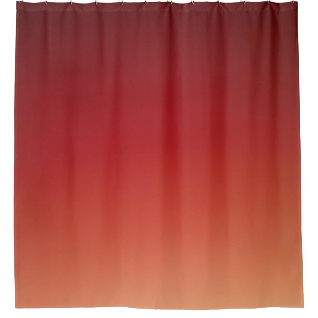 Peach Ombre Brown Duschvorhang (Vorderseite)