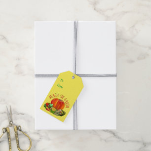 Peach on Earth Funny Christmas Geschenkanhänger