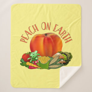 Peach on Earth Funny Christmas Puff Sherpadecke