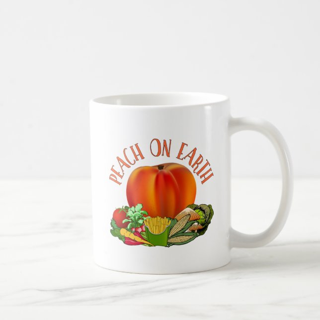 Peach on Earth Funny Christmas Puffkaffee Tasse (Rechts)