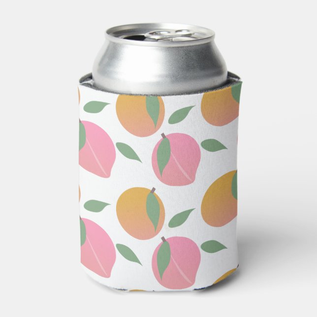 Peach Orange Fruchtmuster White Dosenkühler (Kanne Vorderseite)