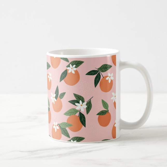 Peach Orange Juice Muster Kaffeetasse (Rechts)