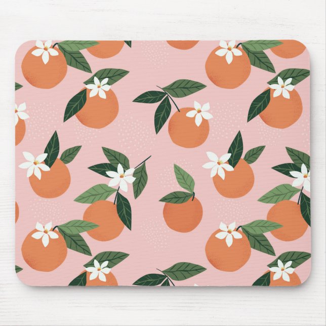 Peach Orange Juice Muster Mousepad (Vorne)