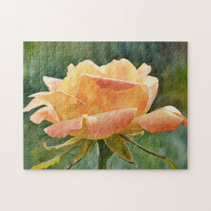Peach Orange Rose Garden Puzzle