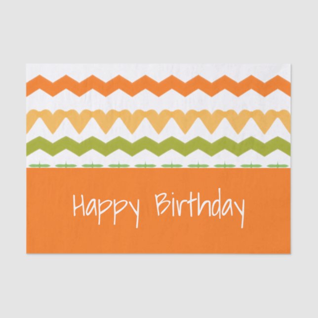 Peach Orange und Green Seidenpapier (Vorderseite)