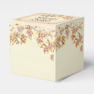 Peach Orchid Watercolor Posh Gastgeschenk Hochzeit Geschenkschachtel