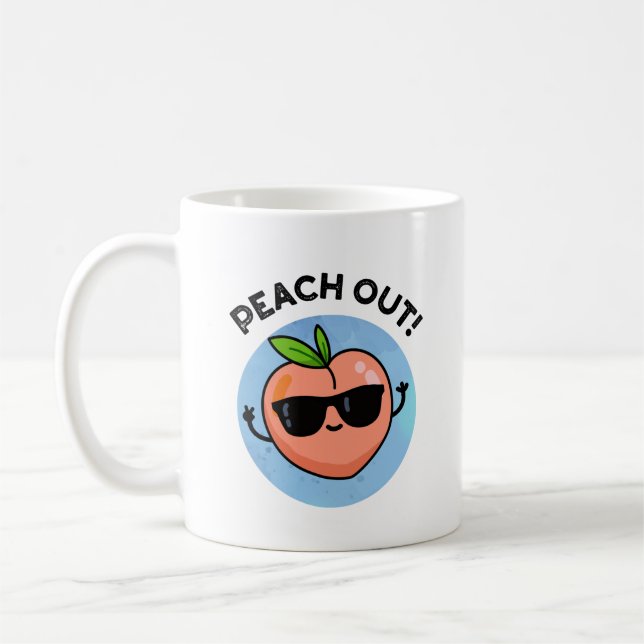Peach Out Funny Fruit Pub Kaffeetasse (Links)