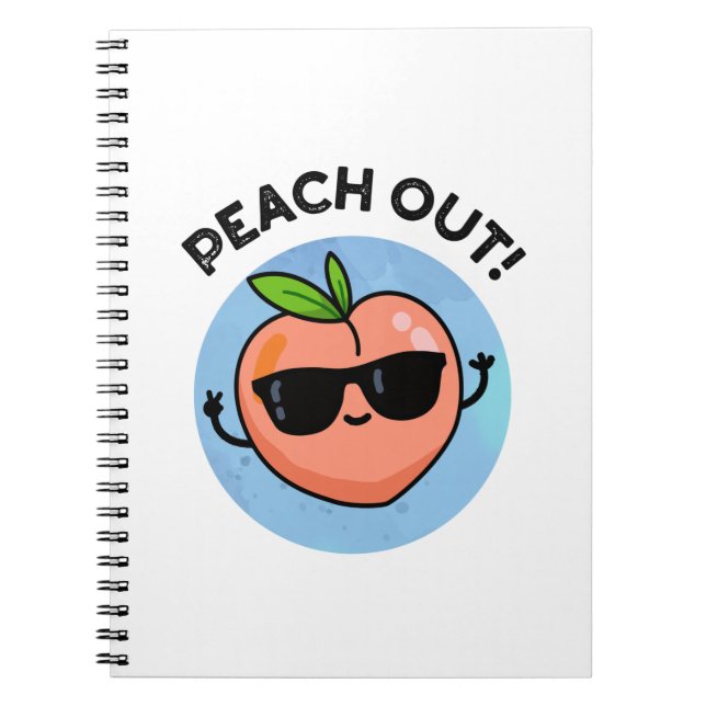 Peach Out Funny Fruit Pub Notizblock (Vorderseite)