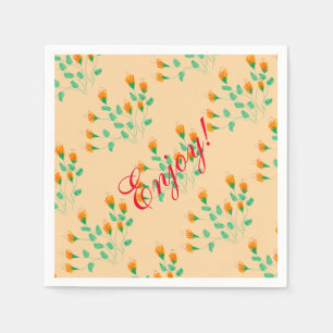 Peach Paper Napkins Serviette