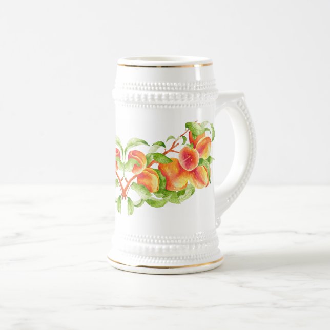 'Peach Paradise' auf einem Stein Bierglas (VorderseiteRechts)