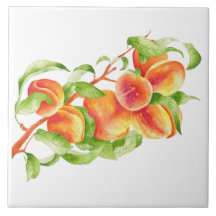 'Peach Paradise' auf einer Keramik Tile