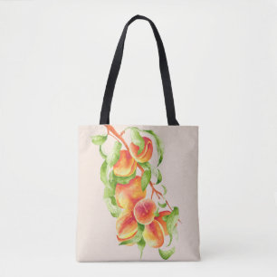 'Peach Paradise' auf einer Tote-Tasche