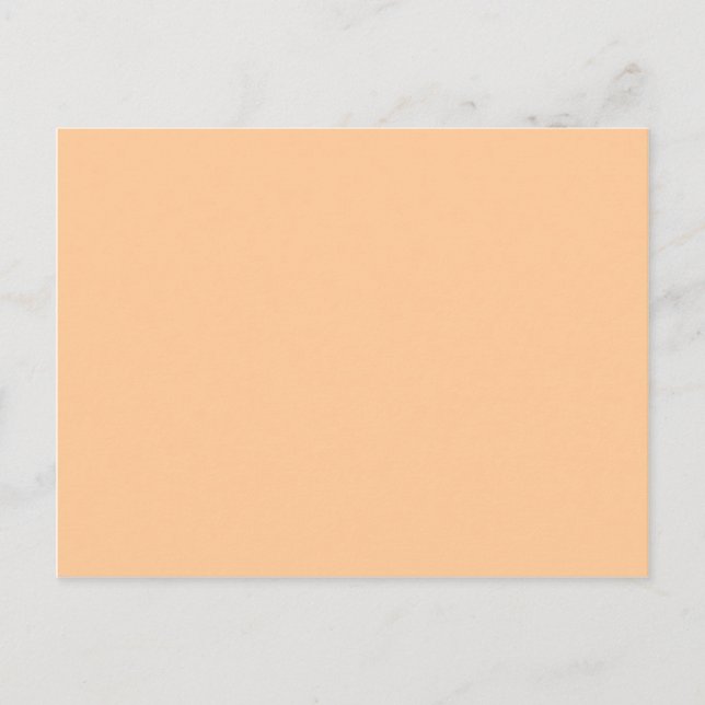 Peach Pastel Orange Solid Color Postkarte (Vorderseite)