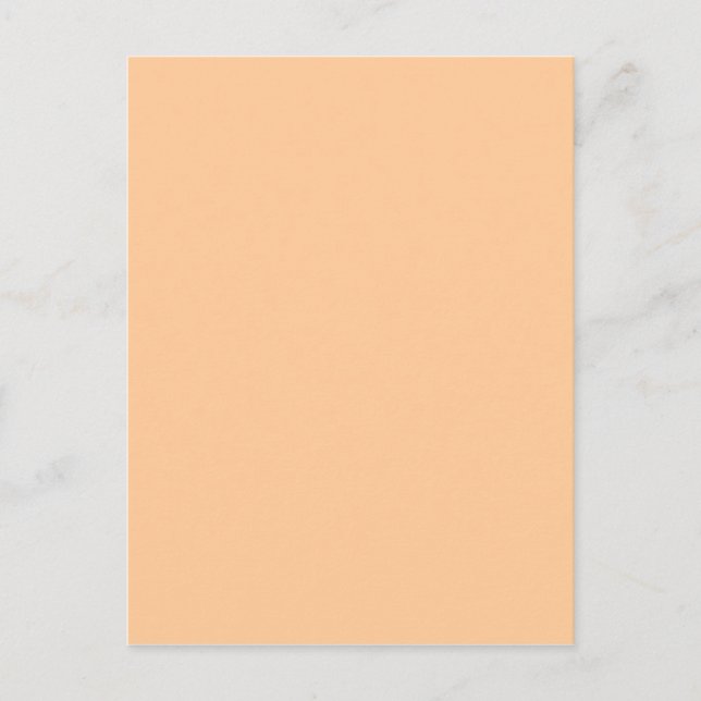 Peach Pastel Orange Solid Color Postkarte (Vorderseite)
