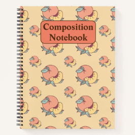 Peach Pattern Composition Notebook Notizbuch