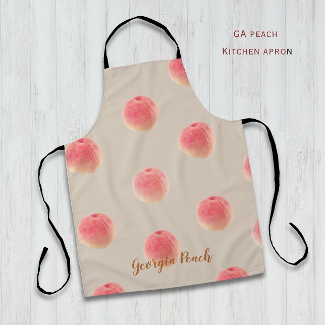 Peach Pattern Kitchen Apron – Peach State Style Schürze (Von Creator hochgeladen)