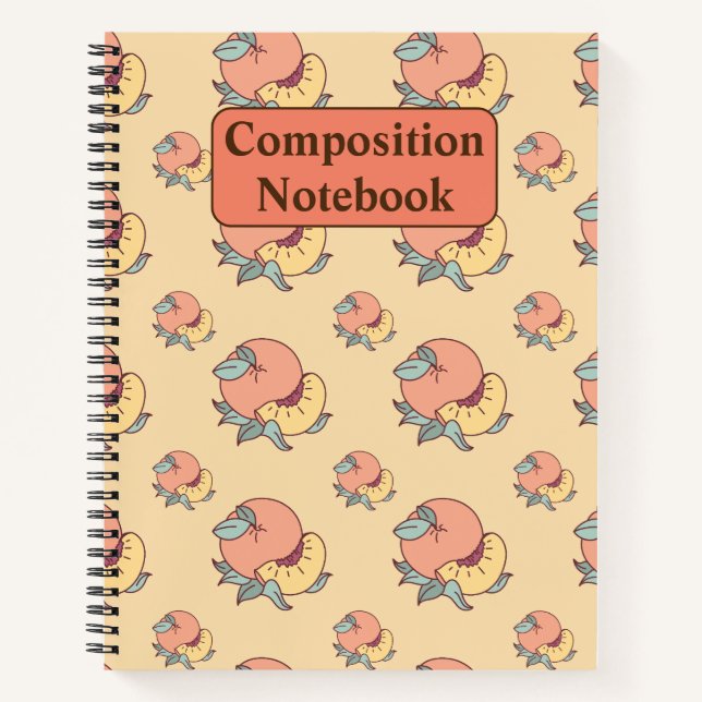 Peach Pattern-Notebook Notizbuch (Vorderseite)