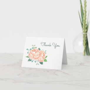 Peach Peony Dankeschön Karte