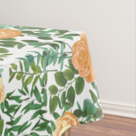 Peach Peony Rose Floral Wedding Tischdecke