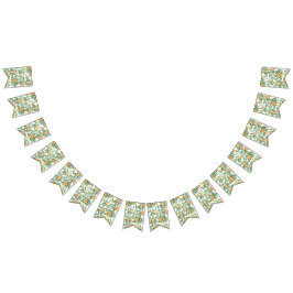 Peach Peony & Rose Floral Wedding Wimpelkette